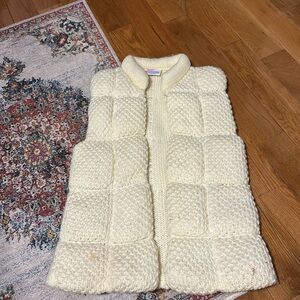 Vintage sweater style puffer vest